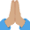 Folded Hands Medium Skin Tone Emoji from Twemoji Set