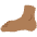Foot Medium Dark Skin Tone Emoji from Twemoji Set