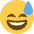 Grinning Face With Sweat Emoji from Twemoji Set