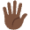 Hand With Fingers Splayed Dark Skin Tone Emoji from Twemoji Set