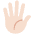 Hand With Fingers Splayed Light Skin Tone Emoji from Twemoji Set