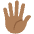 Hand With Fingers Splayed Medium Dark Skin Tone Emoji from Twemoji Set