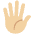 Hand With Fingers Splayed Medium Light Skin Tone Emoji from Twemoji Set