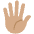 Hand With Fingers Splayed Medium Skin Tone Emoji from Twemoji Set