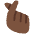 Hand With Index Finger And Thumb Crossed Dark Skin Tone Emoji from Twemoji Set