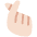 Hand With Index Finger And Thumb Crossed Light Skin Tone Emoji from Twemoji Set