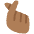 Hand With Index Finger And Thumb Crossed Medium Dark Skin Tone Emoji from Twemoji Set