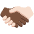 Handshake Dark Skin Tone Light Skin Tone Emoji from Twemoji Set