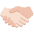 Handshake Light Skin Tone Emoji from Twemoji Set