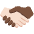 Handshake Light Skin Tone Dark Skin Tone Emoji from Twemoji Set