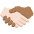 Handshake Light Skin Tone Medium Dark Skin Tone Emoji from Twemoji Set