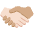 Handshake Light Skin Tone Medium Skin Tone Emoji from Twemoji Set