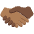 Handshake Medium Dark Skin Tone Dark Skin Tone Emoji from Twemoji Set