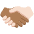Handshake Medium Dark Skin Tone Light Skin Tone Emoji from Twemoji Set