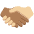 Handshake Medium Dark Skin Tone Medium Light Skin Tone Emoji from Twemoji Set