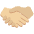 Handshake Medium Light Skin Tone Emoji from Twemoji Set