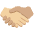 Handshake Medium Light Skin Tone Medium Skin Tone Emoji from Twemoji Set
