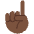 Index Pointing Up Dark Skin Tone Emoji from Twemoji Set