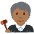 Judge Medium Dark Skin Tone Emoji from Twemoji Set