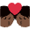 Kiss Dark Skin Tone Emoji from Twemoji Set