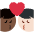 Kiss Man Man Dark Skin Tone Light Skin Tone Emoji from Twemoji Set