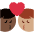 Kiss Man Man Dark Skin Tone Medium Skin Tone Emoji from Twemoji Set