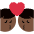 Kiss Man Man Dark Skin Tone Emoji from Twemoji Set