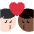 Kiss Man Man Light Skin Tone Dark Skin Tone Emoji from Twemoji Set