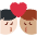 Kiss Man Man Light Skin Tone Medium Skin Tone Emoji from Twemoji Set