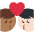 Kiss Man Man Medium Dark Skin Tone Light Skin Tone Emoji from Twemoji Set