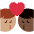 Kiss Man Man Medium Skin Tone Dark Skin Tone Emoji from Twemoji Set