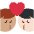 Kiss Man Man Medium Skin Tone Light Skin Tone Emoji from Twemoji Set
