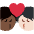 Kiss Person Person Dark Skin Tone Light Skin Tone Emoji from Twemoji Set