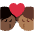 Kiss Person Person Dark Skin Tone Medium Dark Skin Tone Emoji from Twemoji Set