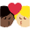 Kiss Person Person Dark Skin Tone Medium Light Skin Tone Emoji from Twemoji Set