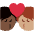 Kiss Person Person Dark Skin Tone Medium Skin Tone Emoji from Twemoji Set