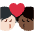 Kiss Person Person Light Skin Tone Dark Skin Tone Emoji from Twemoji Set