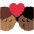 Kiss Person Person Medium Dark Skin Tone Dark Skin Tone Emoji from Twemoji Set