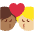 Kiss Person Person Medium Dark Skin Tone Medium Light Skin Tone Emoji from Twemoji Set