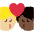 Kiss Person Person Medium Light Skin Tone Dark Skin Tone Emoji from Twemoji Set