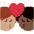 Kiss Person Person Medium Skin Tone Dark Skin Tone Emoji from Twemoji Set