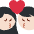 Kiss Woman Man Light Skin Tone Emoji from Twemoji Set
