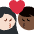 Kiss Woman Man Light Skin Tone Dark Skin Tone Emoji from Twemoji Set