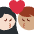 Kiss Woman Man Light Skin Tone Medium Skin Tone Emoji from Twemoji Set