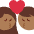 Kiss Woman Man Medium Dark Skin Tone Emoji from Twemoji Set