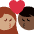 Kiss Woman Man Medium Skin Tone Dark Skin Tone Emoji from Twemoji Set