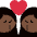 Kiss Woman Woman Dark Skin Tone Emoji from Twemoji Set