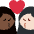 Kiss Woman Woman Dark Skin Tone Light Skin Tone Emoji from Twemoji Set