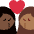 Kiss Woman Woman Dark Skin Tone Medium Dark Skin Tone Emoji from Twemoji Set