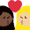 Kiss Woman Woman Dark Skin Tone Medium Light Skin Tone Emoji from Twemoji Set